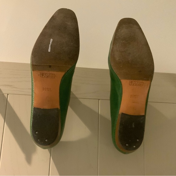Gucci Women's Green Leather Loafers, 39.5 - Picture 3 of 6